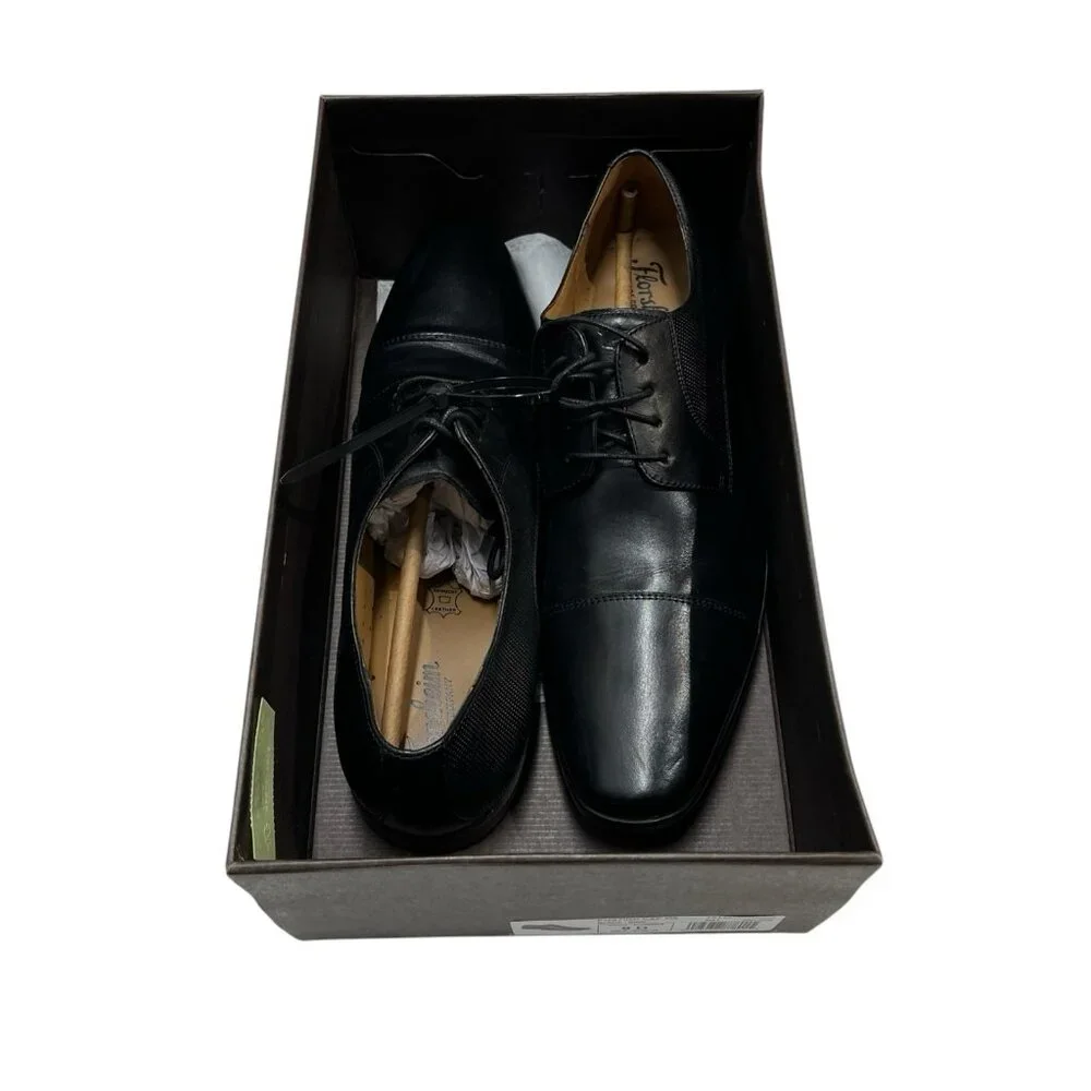 Florsheim Postino Cap Ox‎ Mens 9D Black Leather Oxford Dress Shoe Lace Up Office